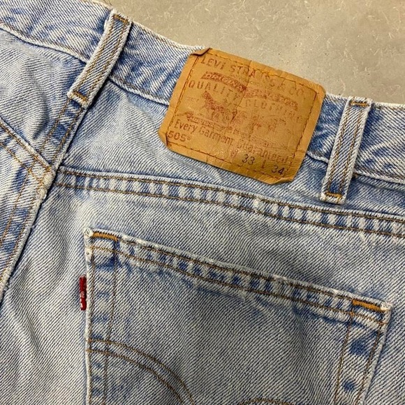 Vintage y2k 90s baggy Levi's 505 wash denim grunge faded jeans - Picture 2 of 3